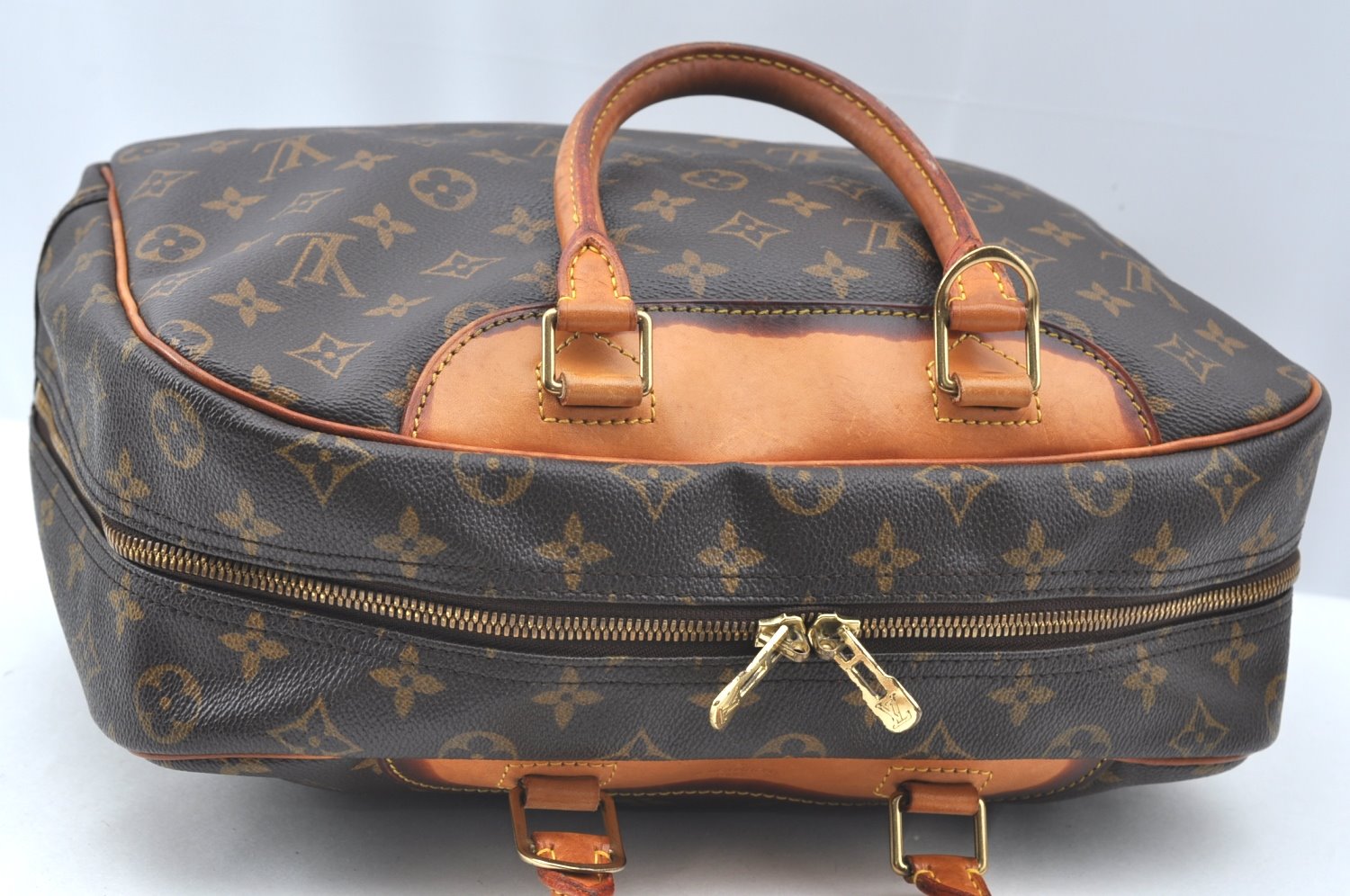 Authentic Louis Vuitton Monogram Deauville Hand Bag M47270 LV Junk K4515