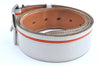 Authentic HERMES Leather Belt Size80cm 29.9-33.9" White K4516