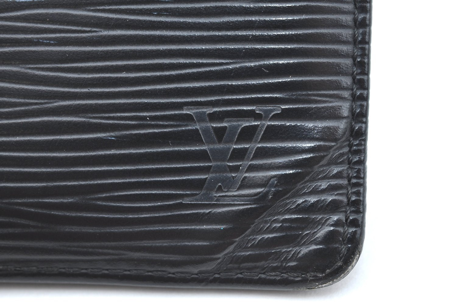 Authentic Louis Vuitton Epi Portefeuille Marco Wallet Black M63652 LV K4518