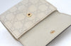 Auth GUCCI Lovely Heart Guccissima GG Leather Bifold Wallett 203548 White K4520