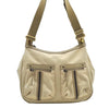 Authentic GUCCI Sherry Line Shoulder Bag Canvas Leather 90762 Beige K4521