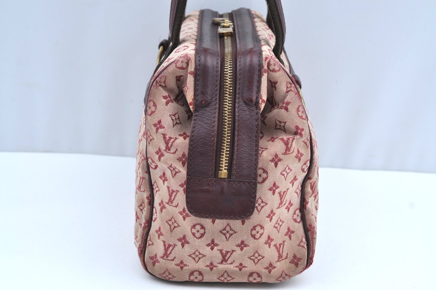 Authentic Louis Vuitton Monogram Mini Josephine PM Hand Bag Pink M92216 LV K4522