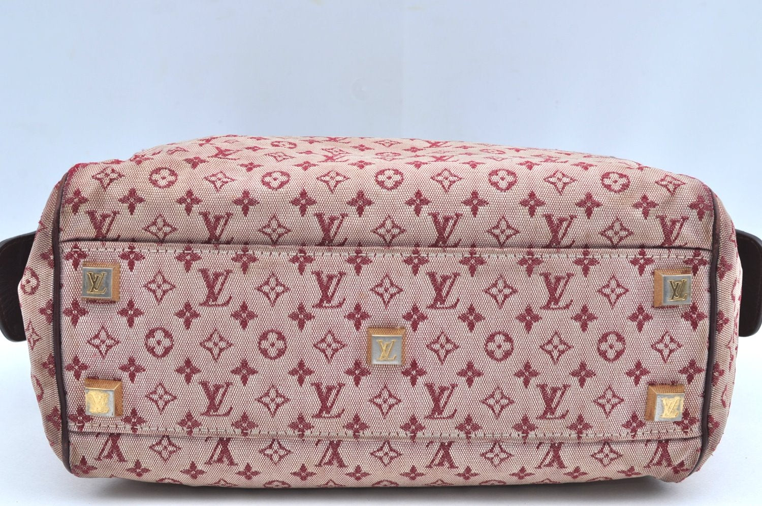Authentic Louis Vuitton Monogram Mini Josephine PM Hand Bag Pink M92216 LV K4522