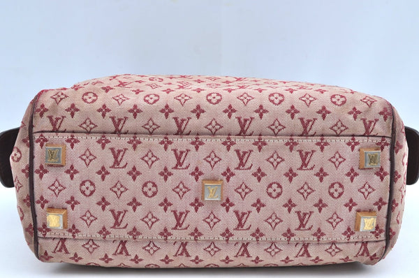 Authentic Louis Vuitton Monogram Mini Josephine PM Hand Bag Pink M92216 LV K4522