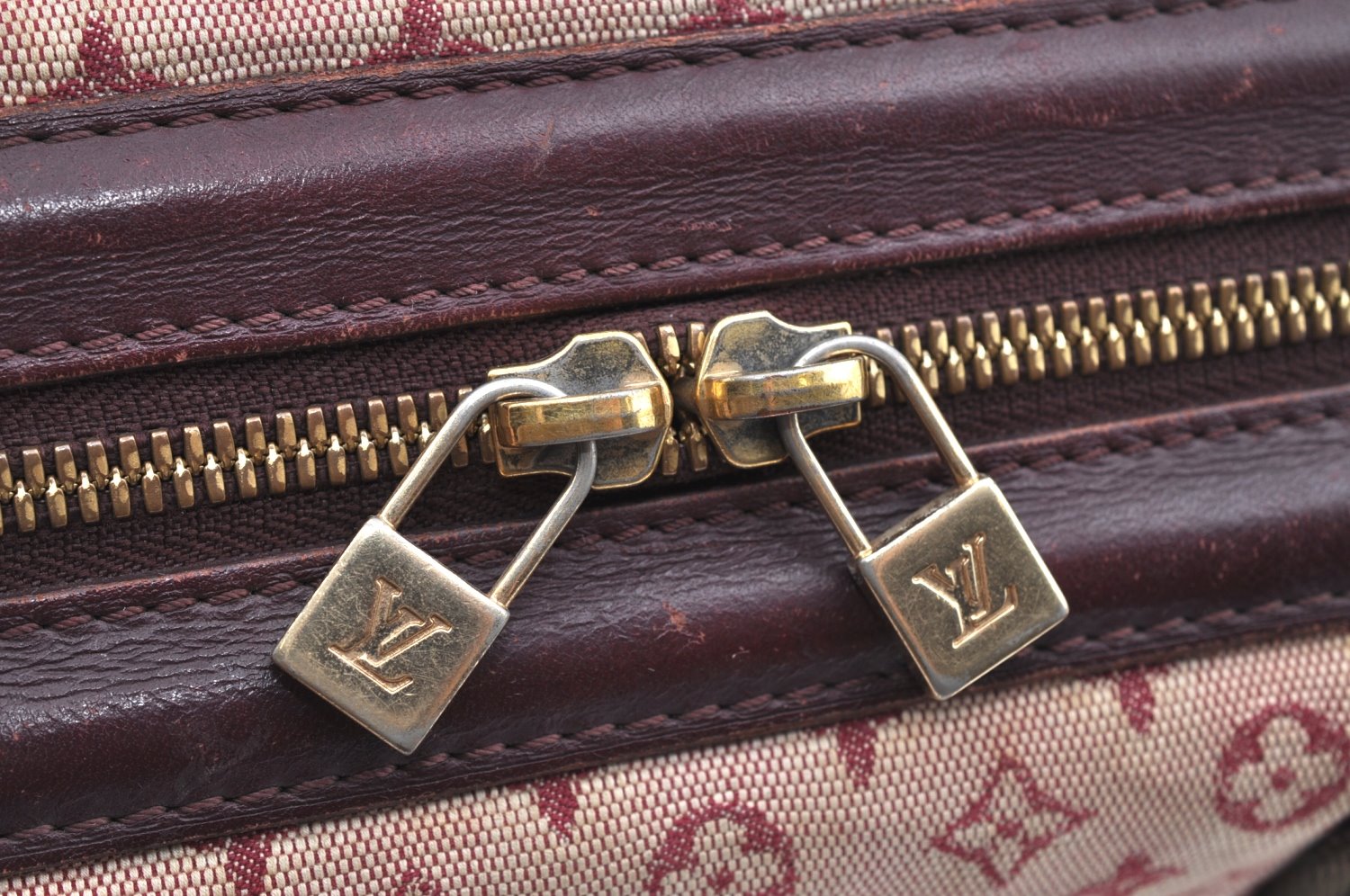 Authentic Louis Vuitton Monogram Mini Josephine PM Hand Bag Pink M92216 LV K4522