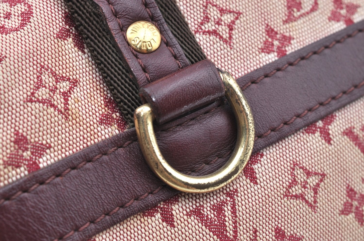 Authentic Louis Vuitton Monogram Mini Josephine PM Hand Bag Pink M92216 LV K4522