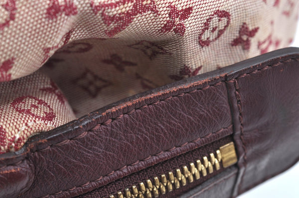 Authentic Louis Vuitton Monogram Mini Josephine PM Hand Bag Pink M92216 LV K4522