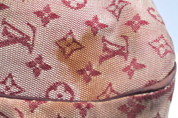 Authentic Louis Vuitton Monogram Mini Josephine PM Hand Bag Pink M92216 LV K4522