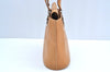 Authentic Salvatore Ferragamo Gancini Leather Hand Bag Brown K4524