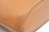 Authentic Salvatore Ferragamo Gancini Leather Hand Bag Brown K4524