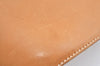 Authentic Salvatore Ferragamo Gancini Leather Hand Bag Brown K4524