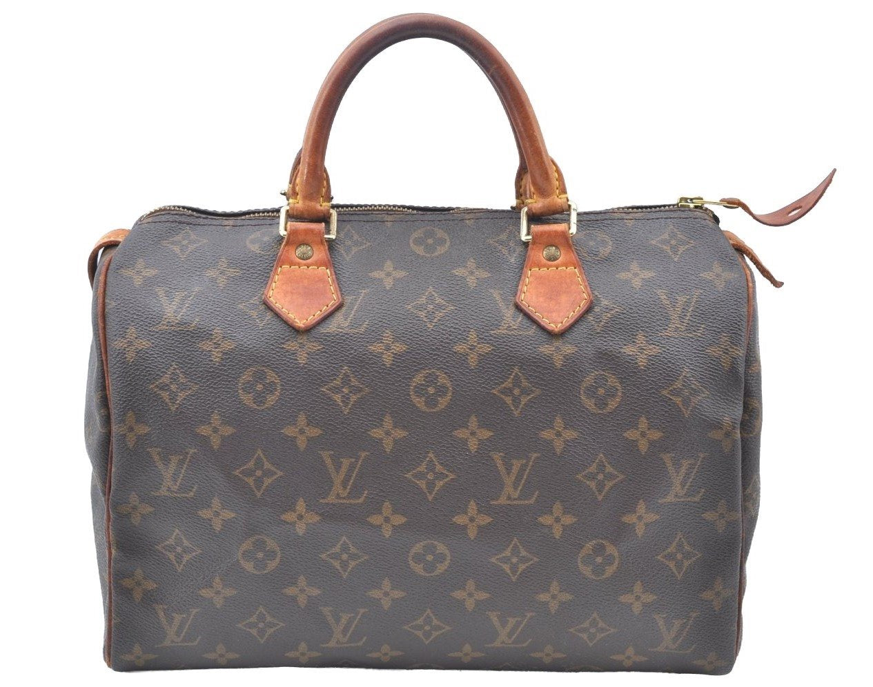 Authentic Louis Vuitton Monogram Speedy 30 Hand Boston Bag M41526 LV K4529