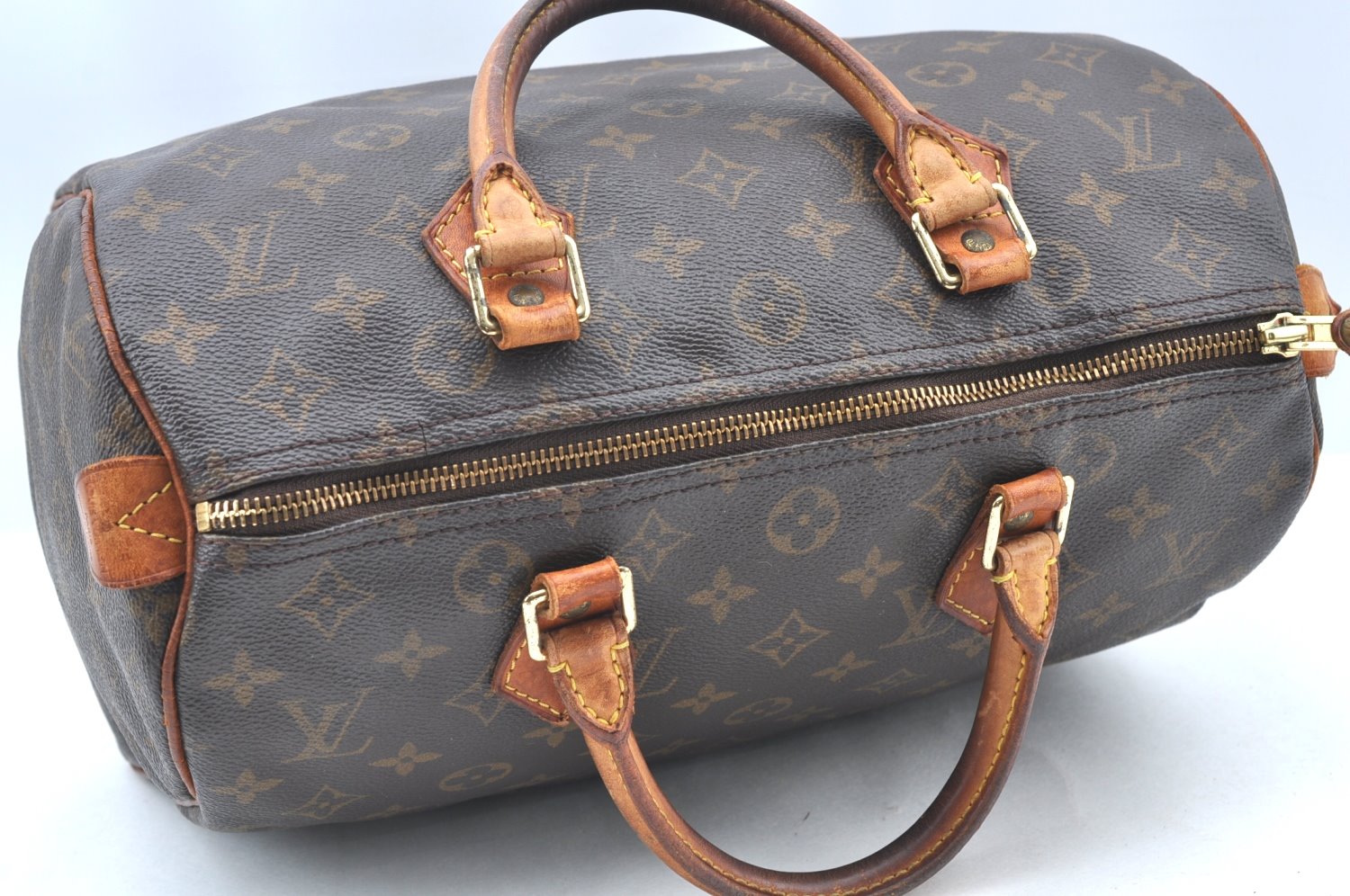 Authentic Louis Vuitton Monogram Speedy 30 Hand Boston Bag M41526 LV K4529