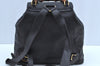 Authentic GUCCI Bamboo Backpack Leather Black K4530