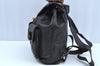 Authentic GUCCI Bamboo Backpack Leather Black K4530