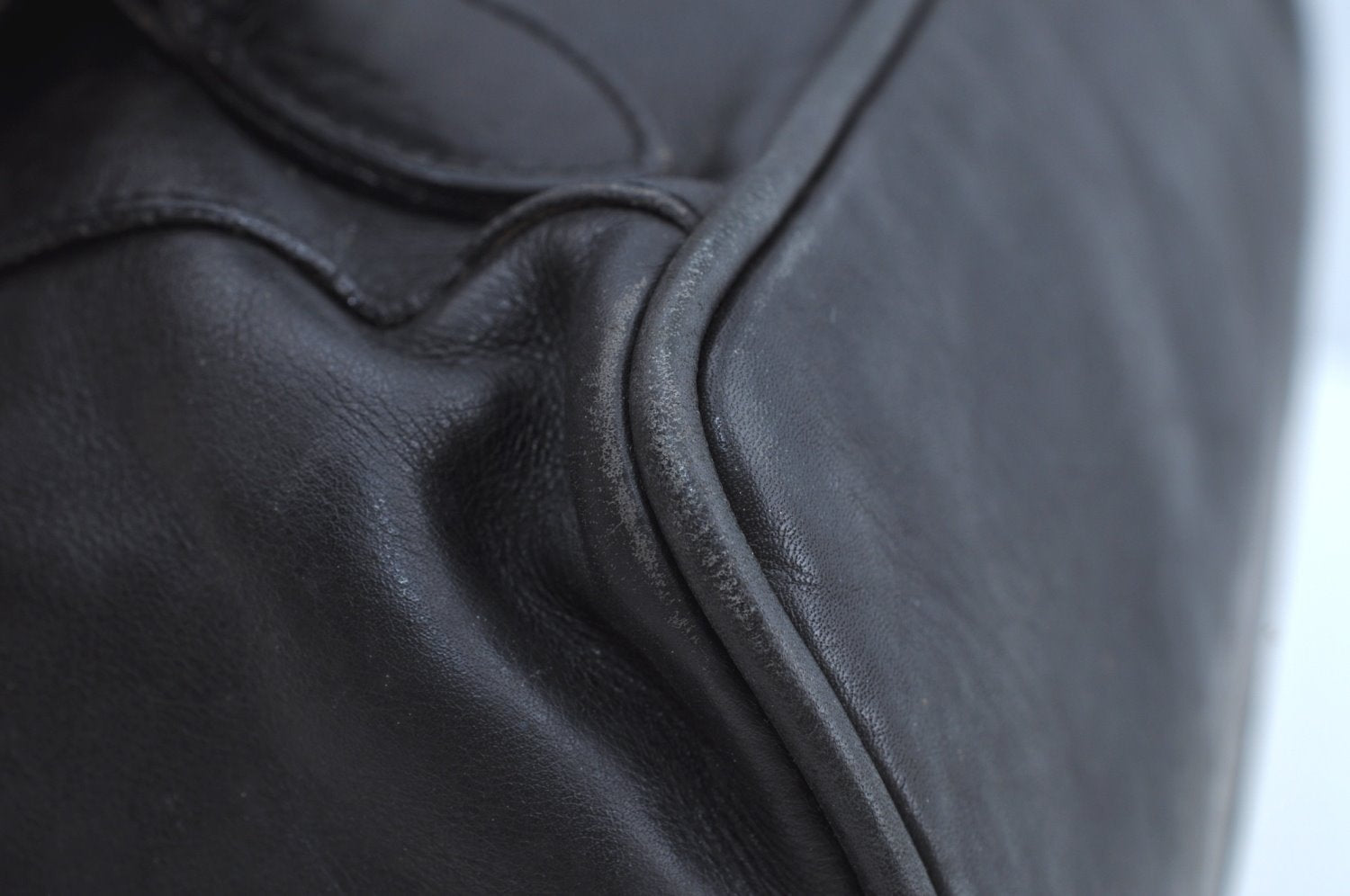 Authentic GUCCI Bamboo Backpack Leather Black K4530