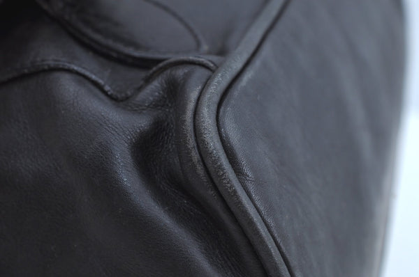 Authentic GUCCI Bamboo Backpack Leather Black K4530