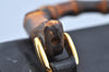Authentic GUCCI Bamboo Backpack Leather Black K4530