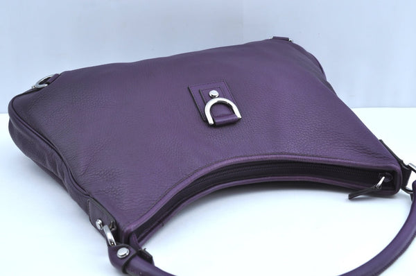 Authentic GUCCI Abbey Shoulder Hand Bag Leather 268636 Purple K4531