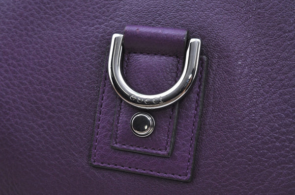Authentic GUCCI Abbey Shoulder Hand Bag Leather 268636 Purple K4531
