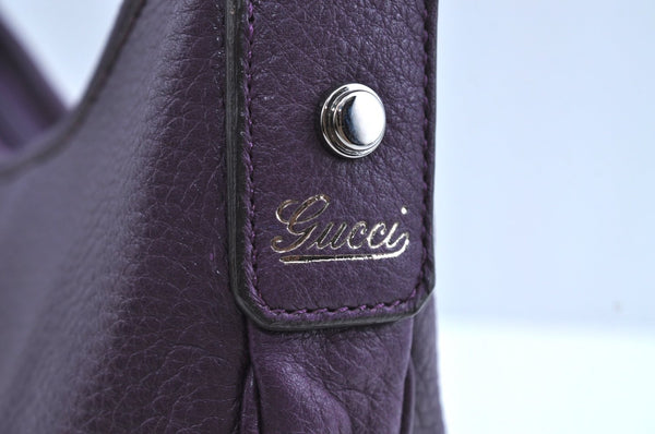Authentic GUCCI Abbey Shoulder Hand Bag Leather 268636 Purple K4531
