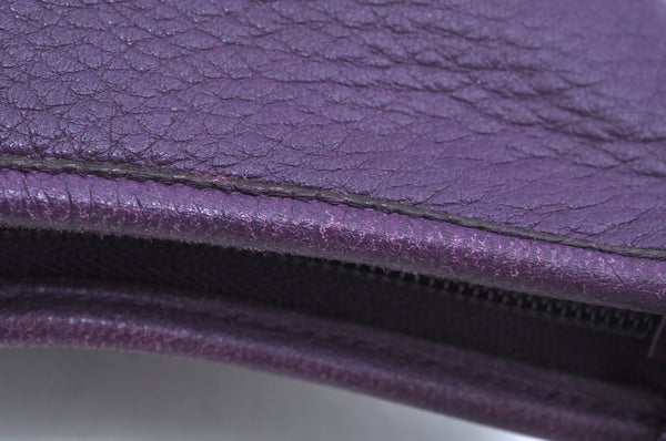 Authentic GUCCI Abbey Shoulder Hand Bag Leather 268636 Purple K4531