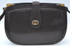 Authentic GUCCI Shoulder Cross Body Bag GG Leather Purse Brown K4533
