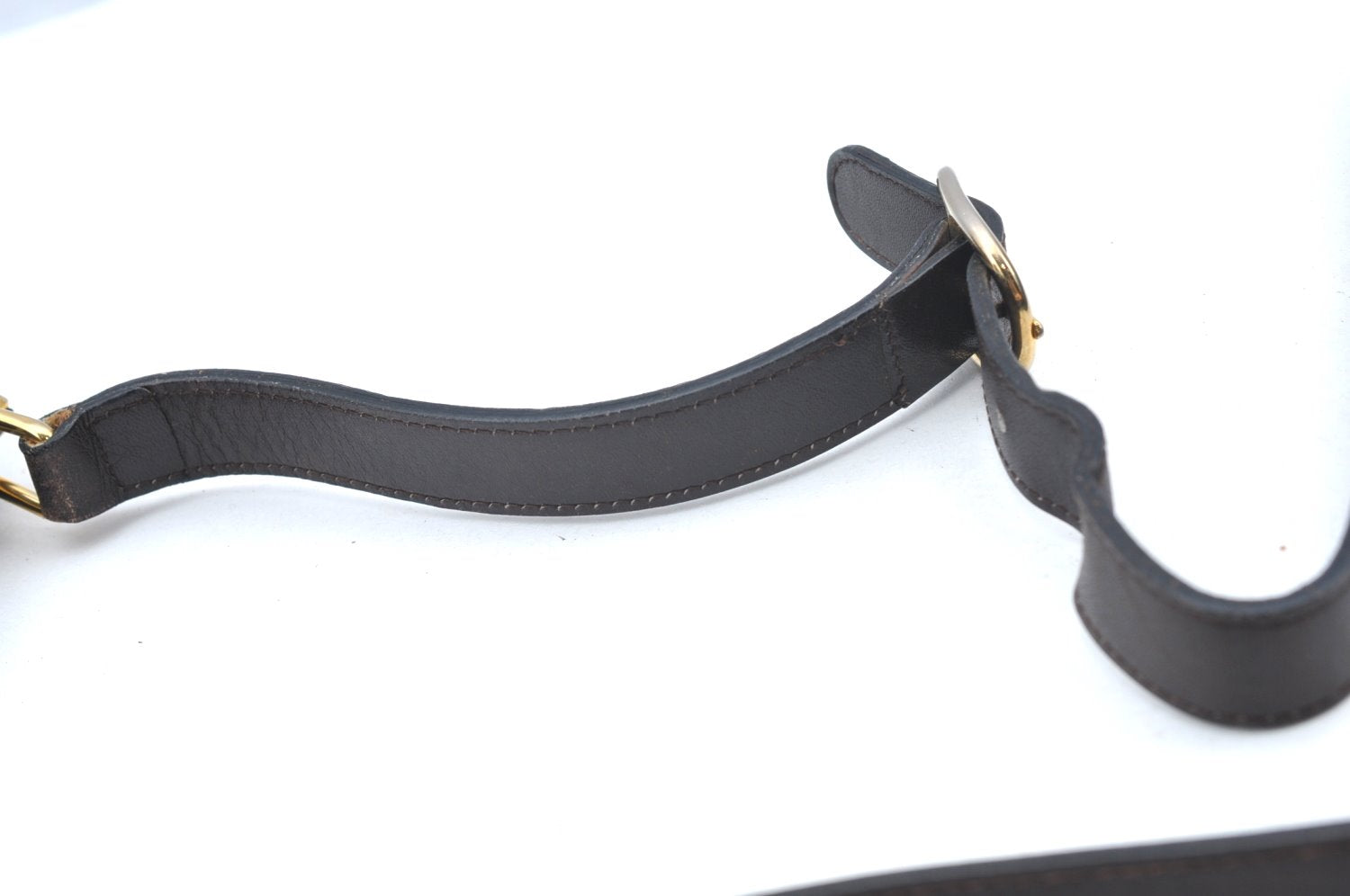 Authentic GUCCI Shoulder Cross Body Bag GG Leather Purse Brown K4533