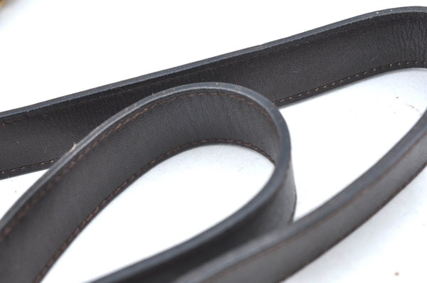 Authentic GUCCI Shoulder Cross Body Bag GG Leather Purse Brown K4533