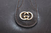 Authentic GUCCI Shoulder Cross Body Bag GG Leather Purse Brown K4533