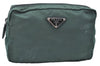 Authentic PRADA Nylon Tessuto Pouch Purse Green K4534