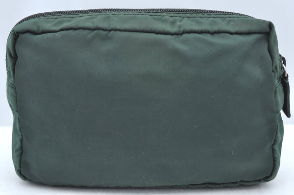 Authentic PRADA Nylon Tessuto Pouch Purse Green K4534