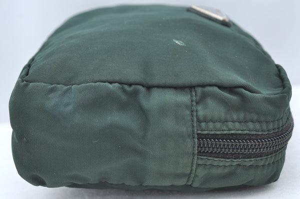 Authentic PRADA Nylon Tessuto Pouch Purse Green K4534