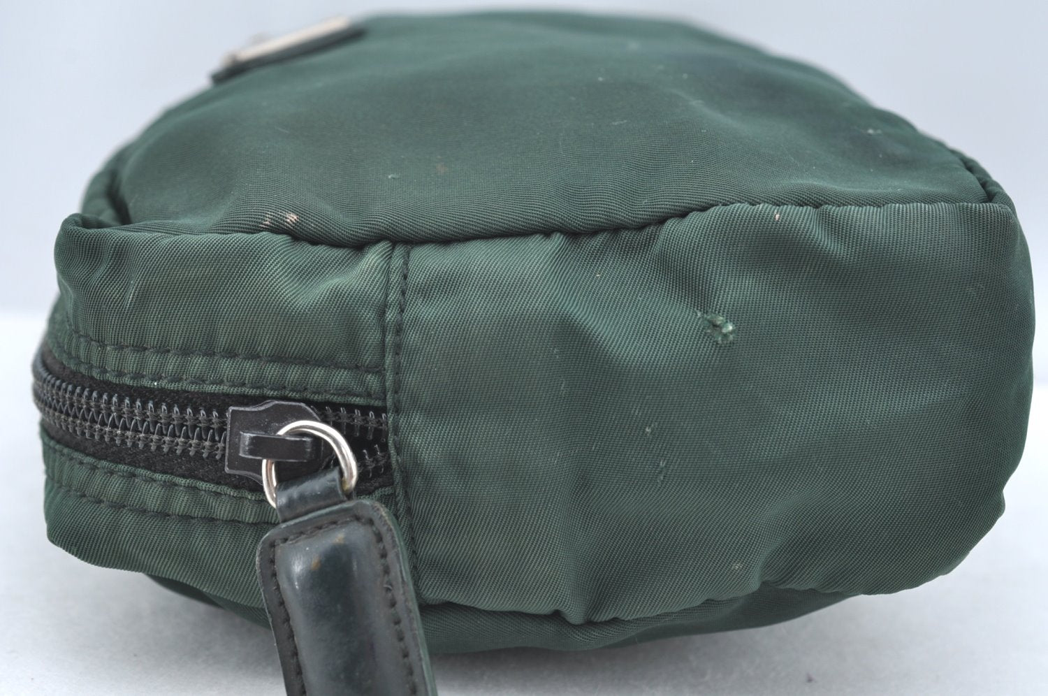 Authentic PRADA Nylon Tessuto Pouch Purse Green K4534