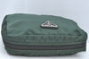 Authentic PRADA Nylon Tessuto Pouch Purse Green K4534