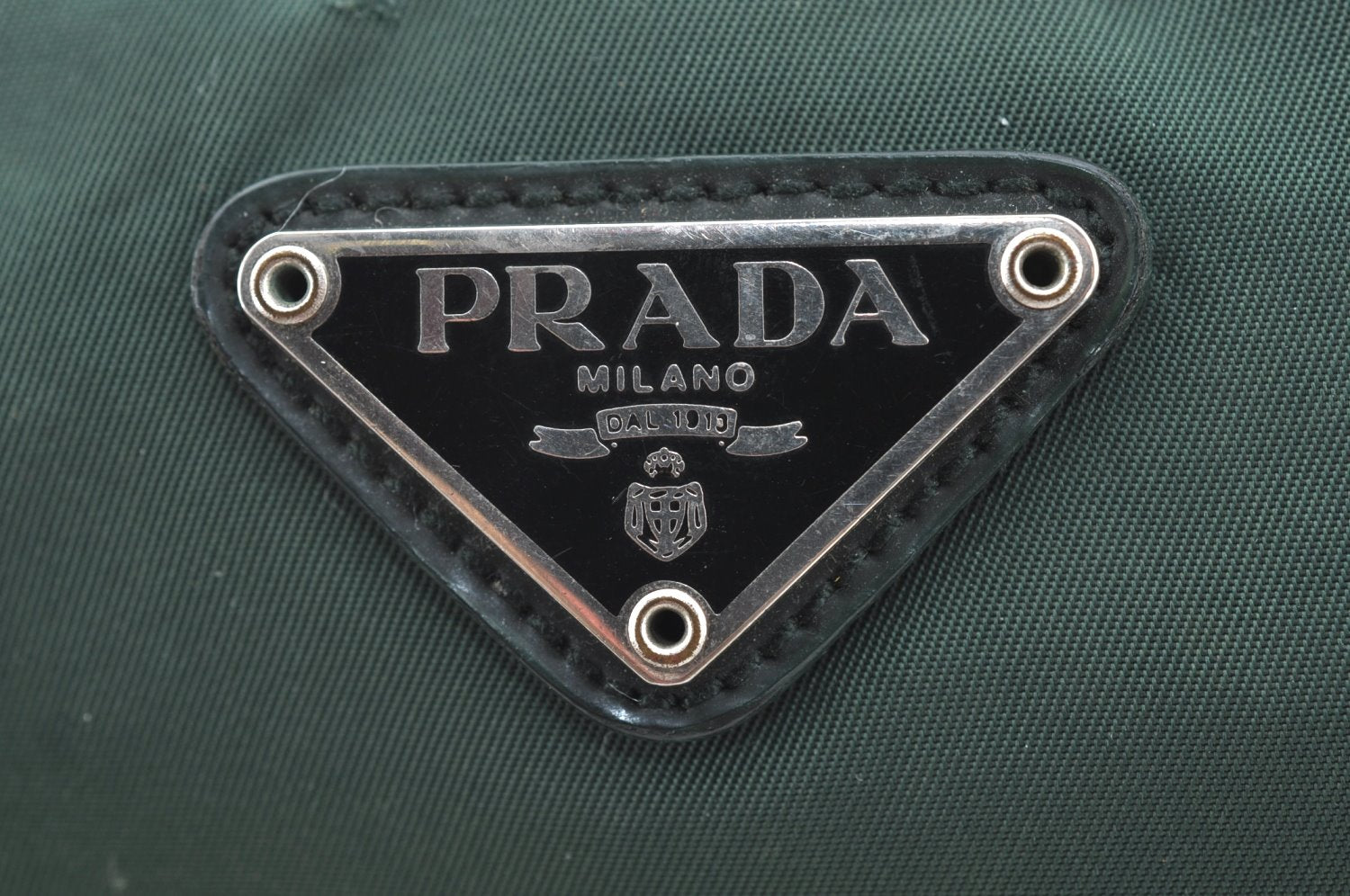 Authentic PRADA Nylon Tessuto Pouch Purse Green K4534