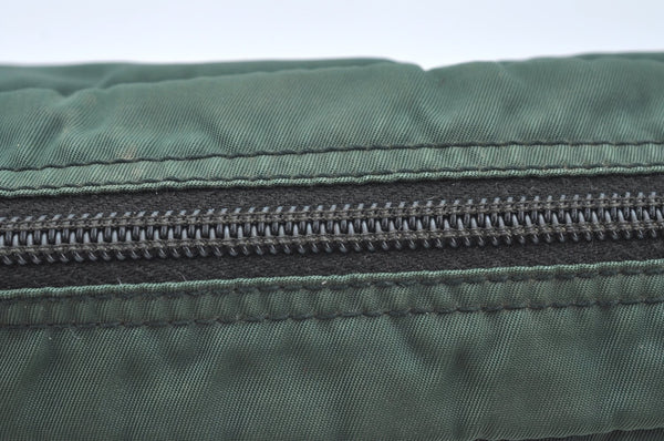 Authentic PRADA Nylon Tessuto Pouch Purse Green K4534