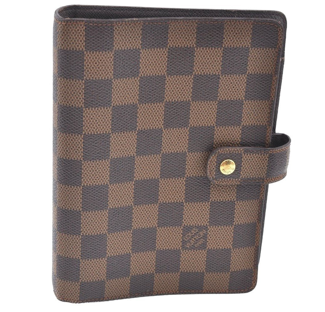Authentic Louis Vuitton Damier Agenda MM Notebook Cover R20701 LV K4535