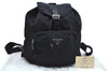 Authentic PRADA Nylon Tessuto Leather Backpack Black K4538