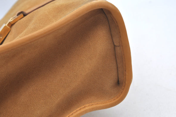 Authentic GUCCI Jackie Shoulder Hand Bag GG Suede Leather 0021068 Brown K4539