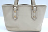 Authentic GUCCI Vintage Hand Tote Bag Leather 147654 White K4540