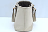 Authentic GUCCI Vintage Hand Tote Bag Leather 147654 White K4540