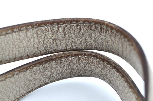 Authentic GUCCI Vintage Hand Tote Bag Leather 147654 White K4540