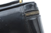 Authentic GUCCI Bamboo Vanity Hand Bag Purse Enamel Black K4541