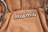 Authentic MIU MIU Leather 2Way Shoulder Hand Bag Brown K4543