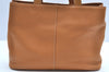 Authentic Burberrys Vintage Leather Tote Hand Bag Brown K4544