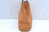 Authentic Burberrys Vintage Leather Tote Hand Bag Brown K4544