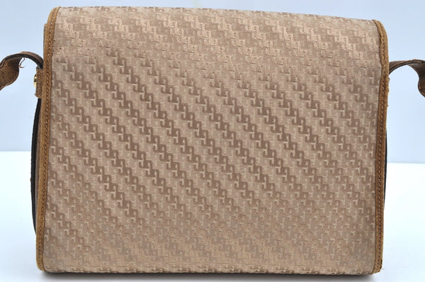 Authentic GUCCI Shoulder Cross Body Bag Purse Canvas Leather Brown K4547