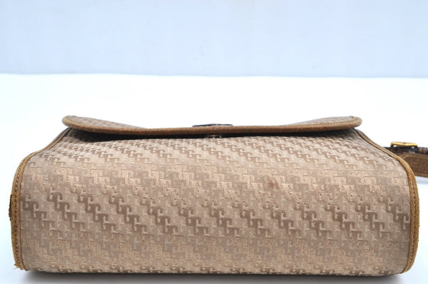 Authentic GUCCI Shoulder Cross Body Bag Purse Canvas Leather Brown K4547