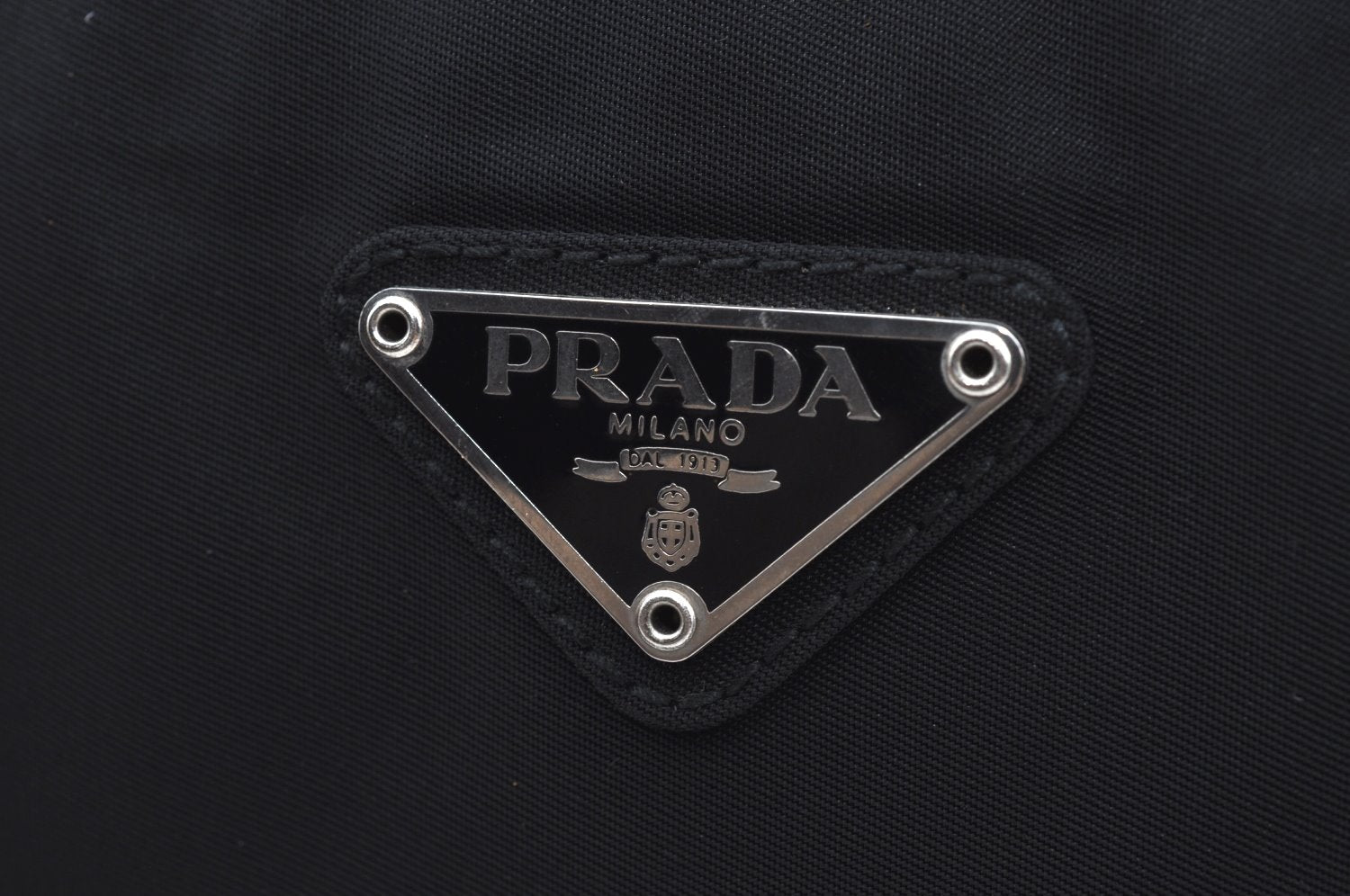 Authentic PRADA Nylon Tessuto Leather Shoulder Hand Bag Purse Black K4549
